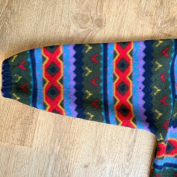Winterset Full Zip Fleece Jacket Colorful Aztec Pattern Large Multicolor - Picture 6 of 6